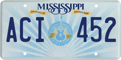 MS license plate ACI452