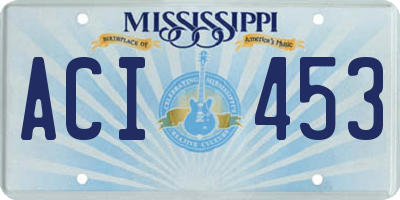 MS license plate ACI453