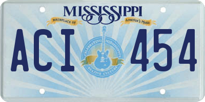 MS license plate ACI454
