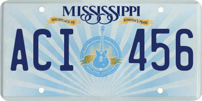 MS license plate ACI456