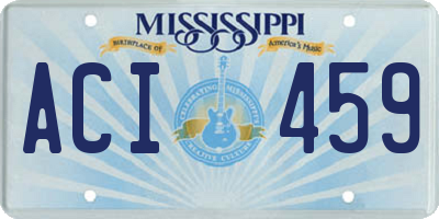 MS license plate ACI459