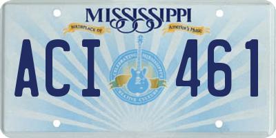 MS license plate ACI461