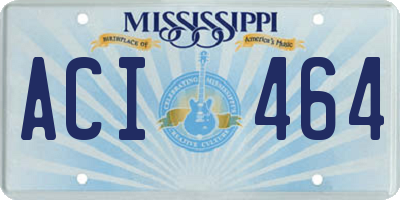 MS license plate ACI464
