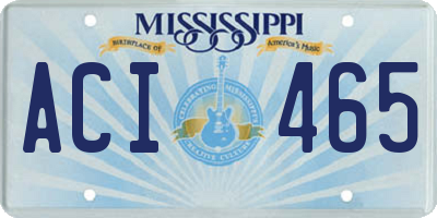 MS license plate ACI465