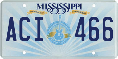 MS license plate ACI466