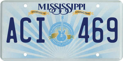 MS license plate ACI469