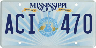 MS license plate ACI470