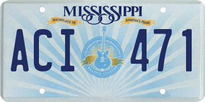 MS license plate ACI471