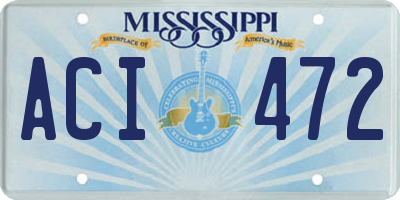 MS license plate ACI472