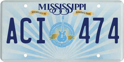 MS license plate ACI474