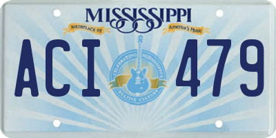 MS license plate ACI479