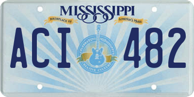MS license plate ACI482
