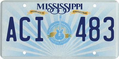 MS license plate ACI483