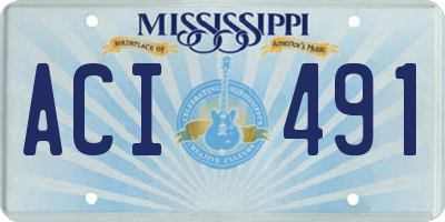 MS license plate ACI491