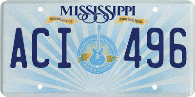 MS license plate ACI496