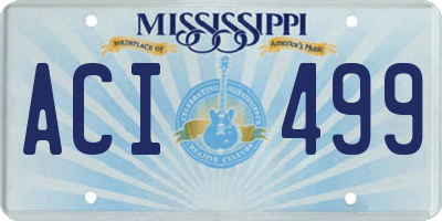 MS license plate ACI499