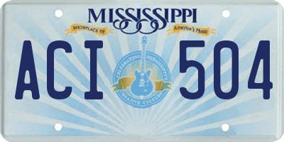 MS license plate ACI504