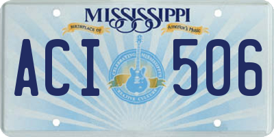 MS license plate ACI506