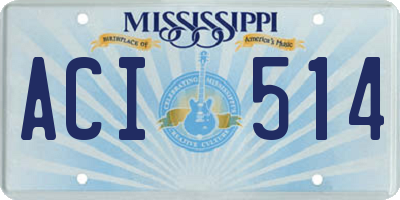 MS license plate ACI514