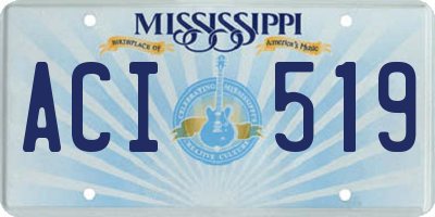 MS license plate ACI519