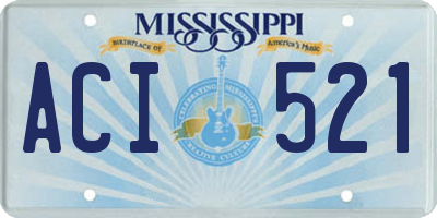 MS license plate ACI521