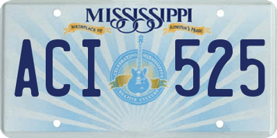 MS license plate ACI525