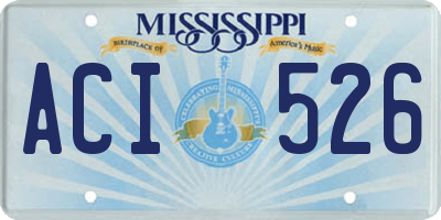 MS license plate ACI526