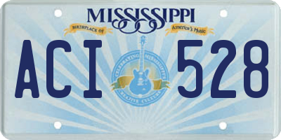 MS license plate ACI528