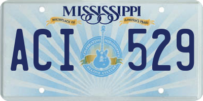 MS license plate ACI529