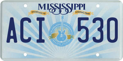MS license plate ACI530
