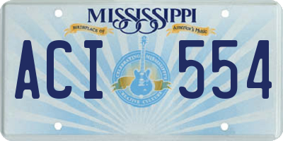MS license plate ACI554