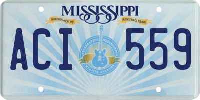 MS license plate ACI559