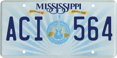 MS license plate ACI564