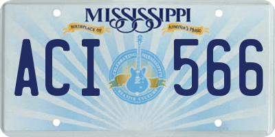 MS license plate ACI566