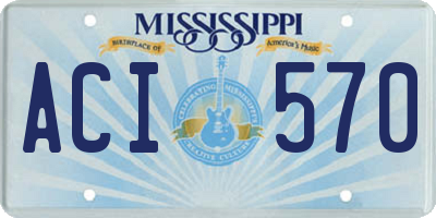 MS license plate ACI570