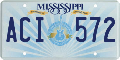 MS license plate ACI572