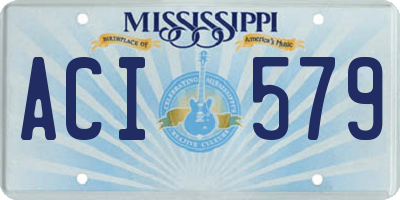 MS license plate ACI579
