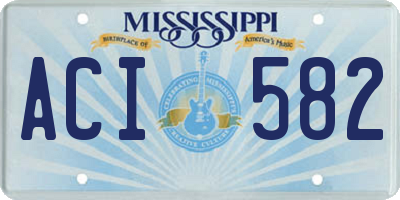 MS license plate ACI582