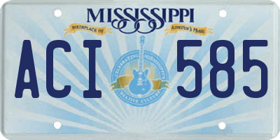 MS license plate ACI585