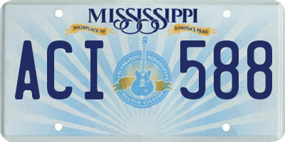 MS license plate ACI588