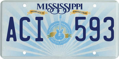 MS license plate ACI593