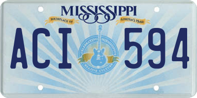 MS license plate ACI594