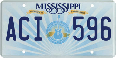 MS license plate ACI596