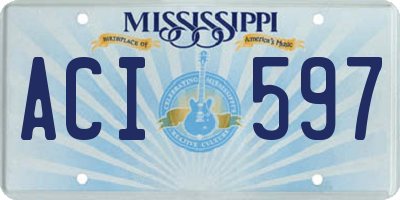 MS license plate ACI597