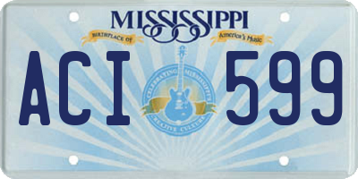 MS license plate ACI599