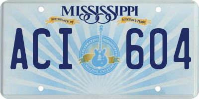 MS license plate ACI604