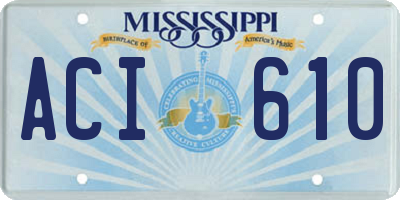 MS license plate ACI610
