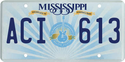 MS license plate ACI613