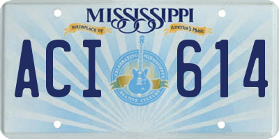 MS license plate ACI614