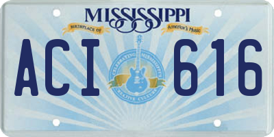 MS license plate ACI616